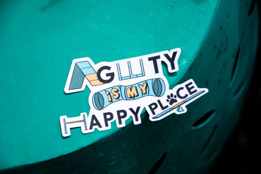 Agility is my Happy Place Die Cut Sticker