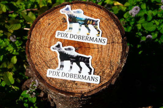 PDX Dobermans Print Die Cut Sticker