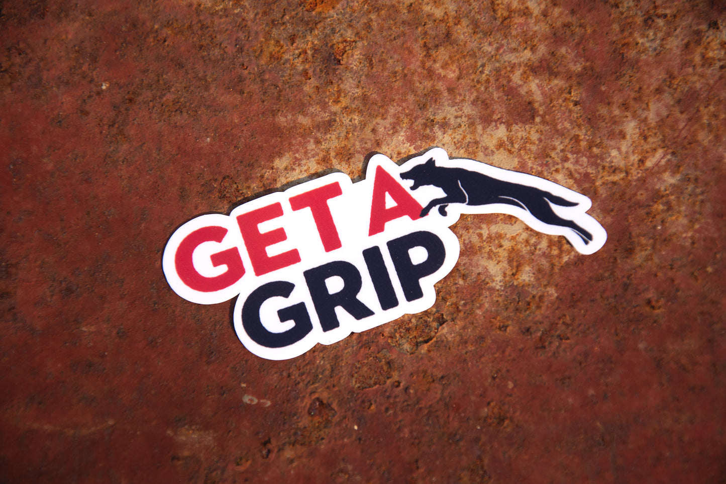 Get A Grip Print Die Cut Sticker