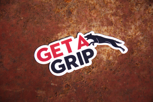 Get A Grip Print Die Cut Sticker