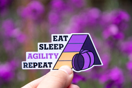 Eat-Sleep-Agility-Repeat Die Cut Sticker