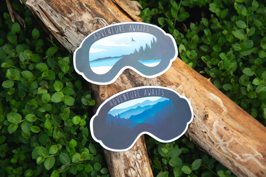 Goggle Holographic Print Die Cut Sticker