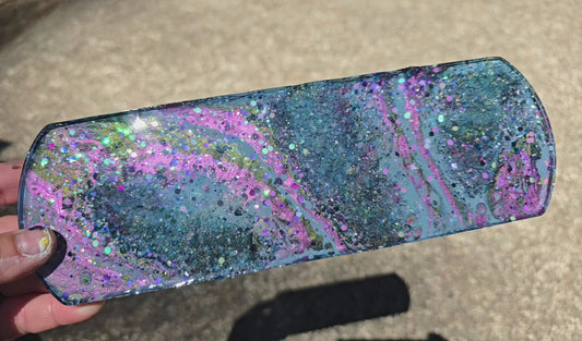 Premade ROUNDED Large Rectangle Geode Tag