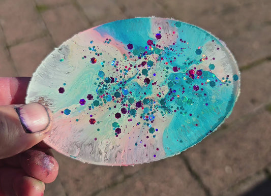 Premade Small Oval Tag 157