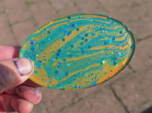 Premade Small Oval Tag 164