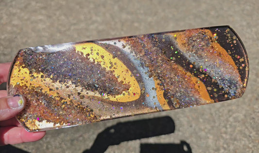 Premade ROUNDED Large Rectangle Geode Tag