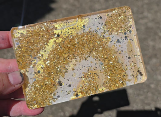 Premade Small Rectangle Geode Tag