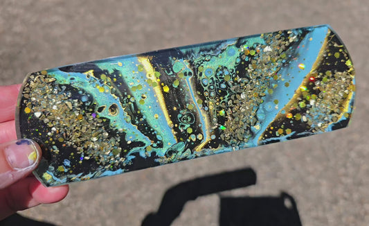 Premade ROUNDED Medium Rectangle Geode Tag
