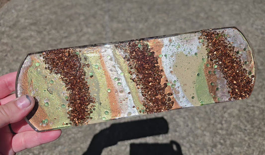 Premade ROUNDED Large Rectangle Geode Tag