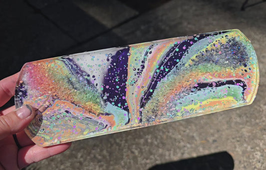 Premade ROUNDED Large Rectangle Geode Tag