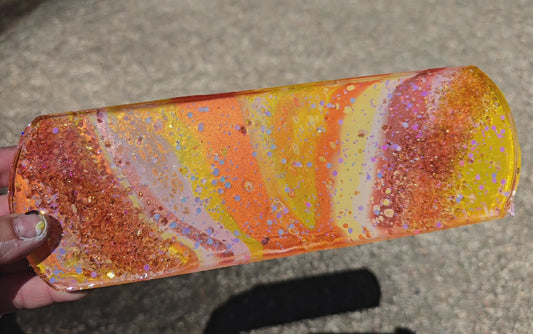 Premade ROUNDED Large Rectangle Geode Tag