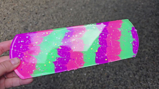 Premade ROUNDED Large Rectangle Tie Dye Tag