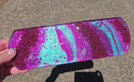 Premade ROUNDED Large Rectangle Geode Tag