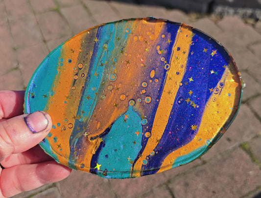 Premade Large Oval Tag 167